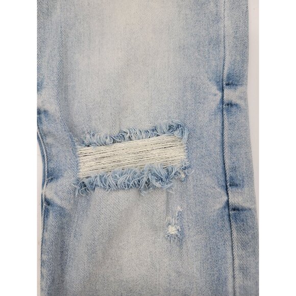 Judy Blue Womens 3/26 Distressed Light Wash Straight Fit Jeans Pre-owned - Picture 5 of 8